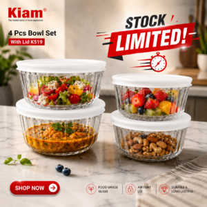 Kiam Bowl Set 4 Pieces White 580 Tk