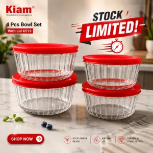 Kiam Bowl Set 4 Pieces Red 580 Tk